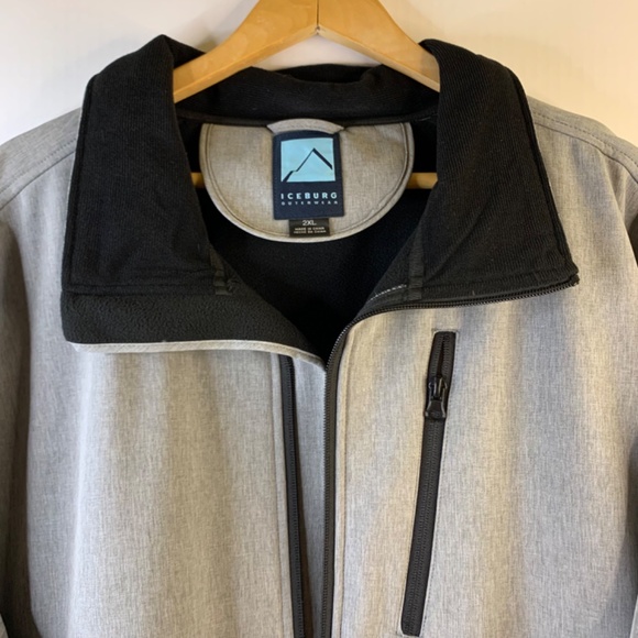 Men’s Iceberg Outerwear Thermal gray fleece lined full zip winter snow ski - Picture 3 of 14